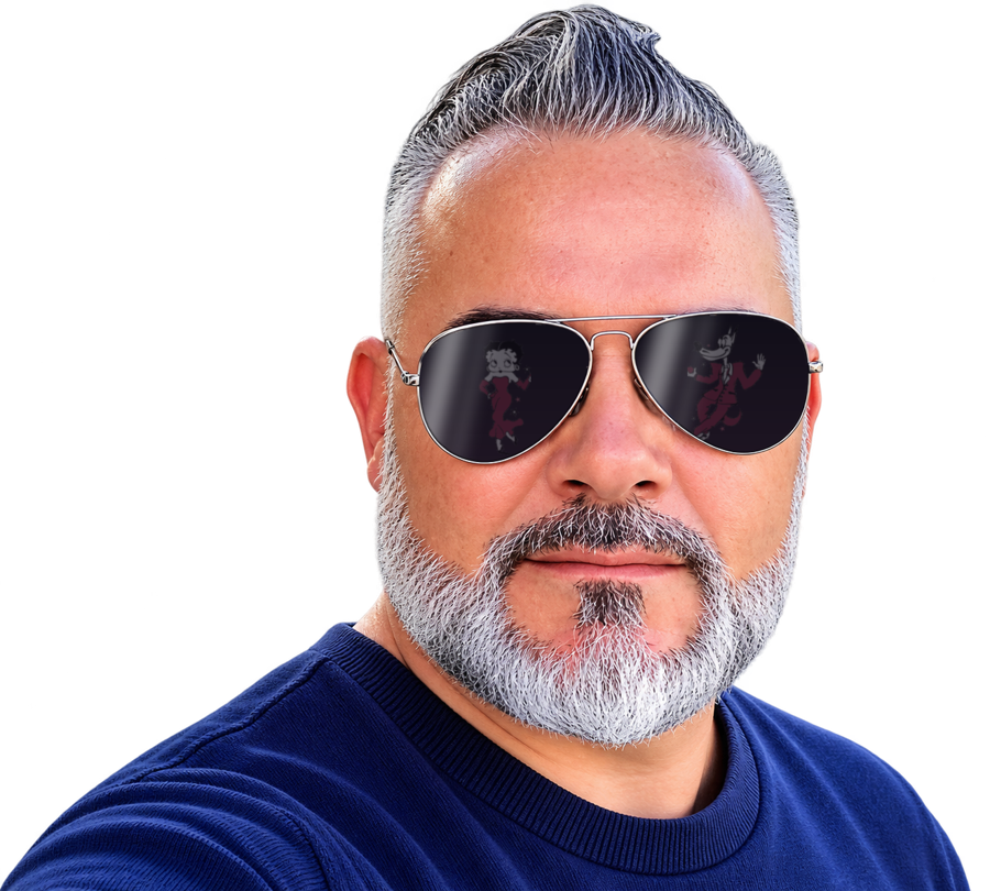 Boris, professeur de danse, en lunettes de soleil